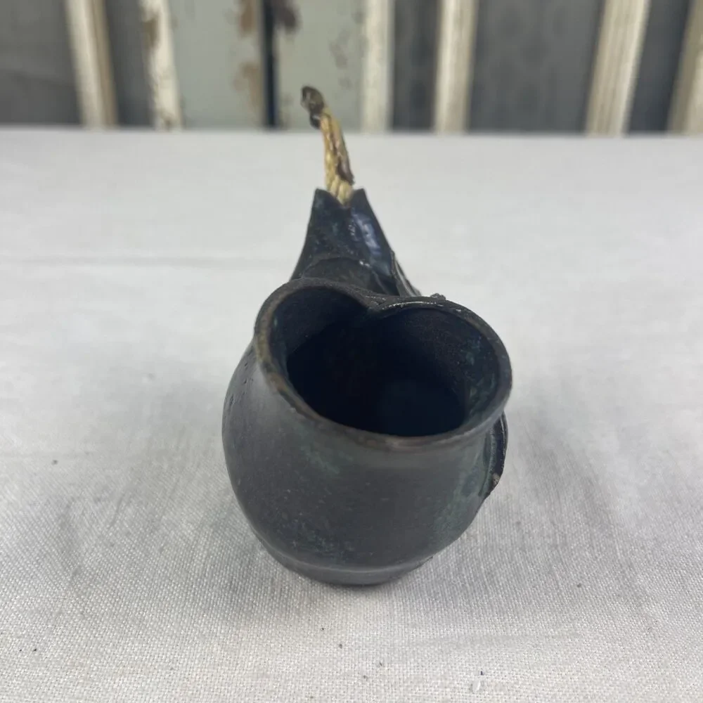 Vintage Art Pottery Oil Lamp